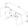 Cómoda Cama Meble INSERTO 3D 143,5×40×80 cm — acabado cashmere con LED