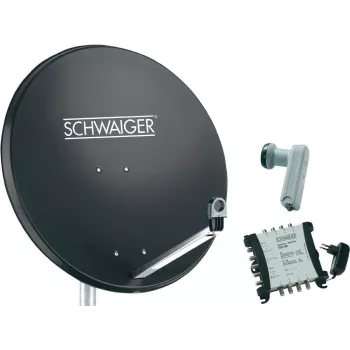 Sistema de satélite SCHWAIGER SPI9961SET6 para 8 participantes, Antracita