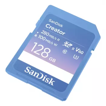 SanDisk Creator tarjeta de memoria SD UHS-II 128 GB velocidades de transferencia de hasta 280 MB/s