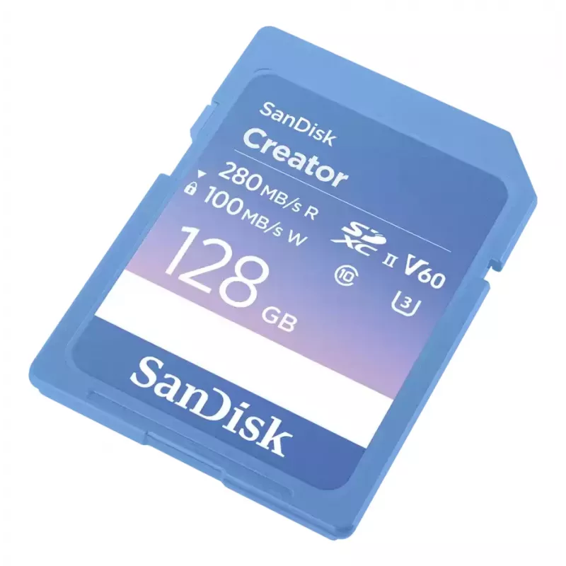 SanDisk Creator tarjeta de memoria SD UHS-II 128 GB velocidades de transferencia de hasta 280 MB/s