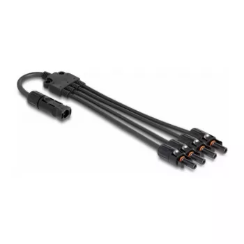 Divisor de cable DeLOCK DL4 cable divisor solar 1 x conector macho a 4 x conector hembra 50 cm negro
