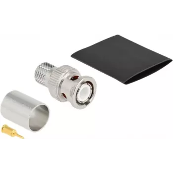 Conector macho BNC para crimpar DeLOCK 90024 LMR 400 con tubo termorretráctil