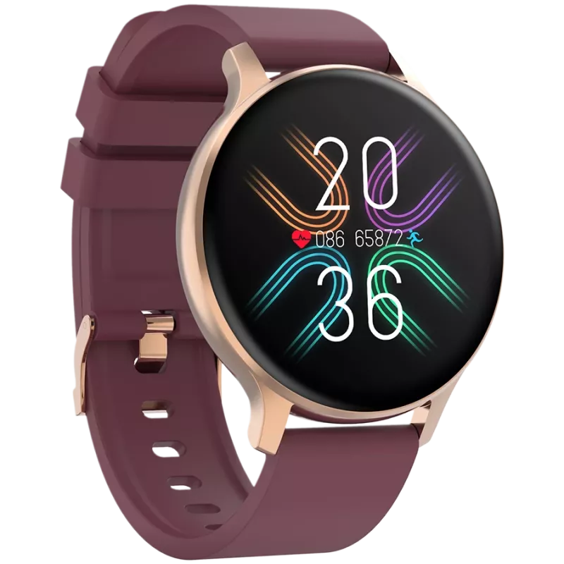 Smartwatch Badian SW-68 oro rosa rojo 45mm EN