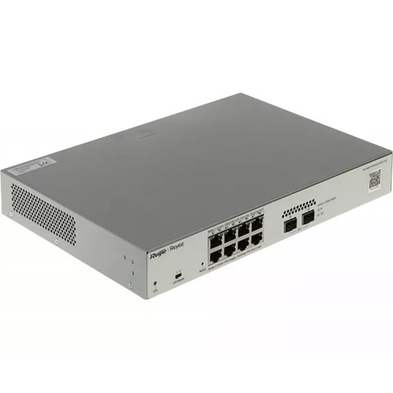 Ruijie Networks RG-NBS3100-8GT2SFP-P-V2 Switch de red Gestionado L2 Gigabit Ethernet (10/100/1000) Power over Ethernet (PoE) Metálico