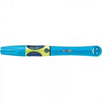 Pelikan griffix® Pluma estilográfica para diestros - Neon Fresh Blue - azul - sistema de cartuchos - azul - plástico - acero inoxidable - diestros (820363)