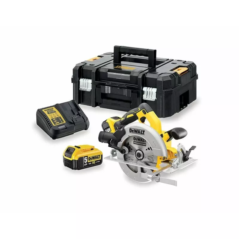 Sierra circular portátil DeWALT DCS570P2-QW 18,4 cm plateado, amarillo 5500 rpm