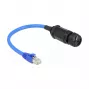 Cable de red DELOCK Cat6 SF/UTP (S-FTP) 0,25 m — RJ-45 a RJ-45, negro/azul