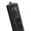 Protector contra sobretensiones Qoltec 50112 negro 6 tomas AC 230V 3m