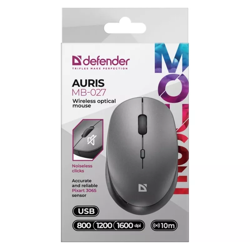 Ratón inalámbrico DEFENDER AURIS MB-027 interfaz