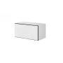 Armario de almacenaje Cama Meble ROCO RO3, de suelo a pared, 75×37×39 cm, blanco/negro/blanco