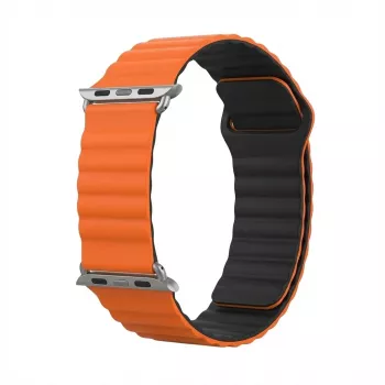 Correa GUAN Premium para Apple Watch 38/40/41/42 mm — Naranja y negro
