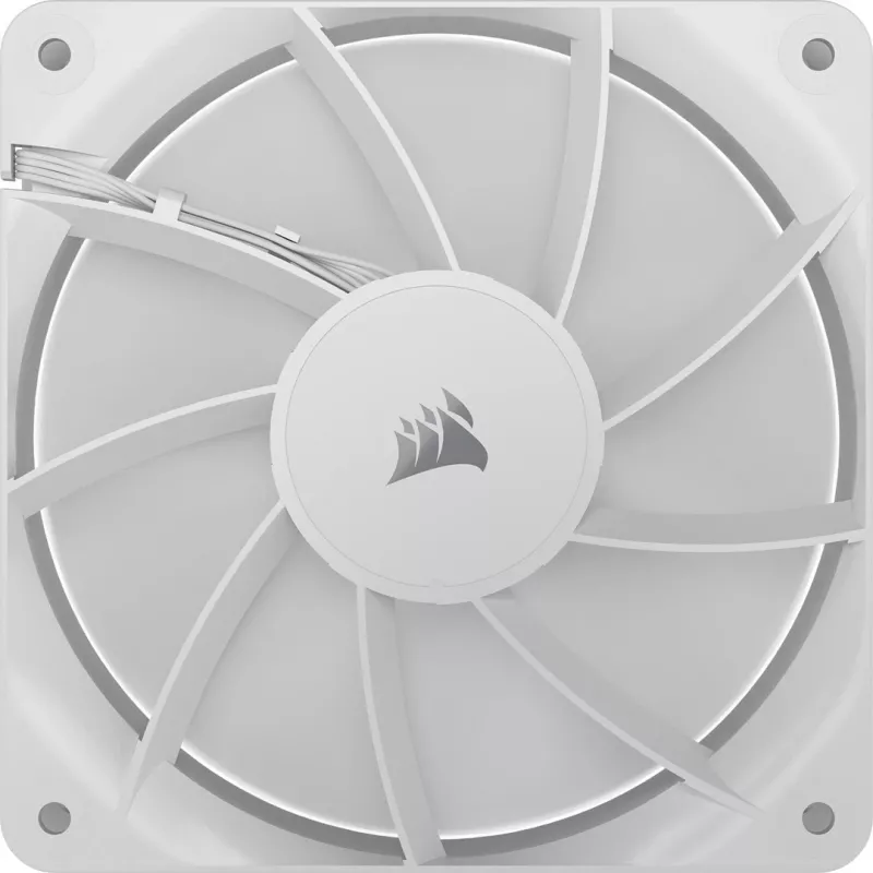 Corsair RS120 CO-9050192-WW ventilador PWM para caja de 120 mm, 420–2100 RPM, paquete individual, blanco