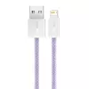 Cable Baseus Dynamic USB a Lightning, 2,4 A, 2 m (violeta)