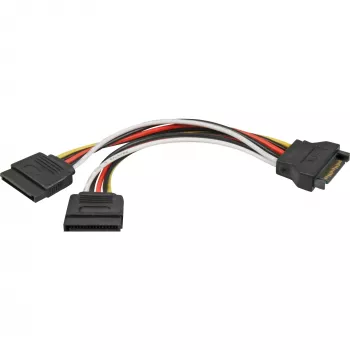 Cable de alimentación SATA de 15 pines a 2x SATA HDD DeLOCK 60105 0,15 m