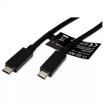 Cable USB ROLINE 11.02.9056 0,5 m USB 3.2 Gen 2 10 Gbit/s USB C negro