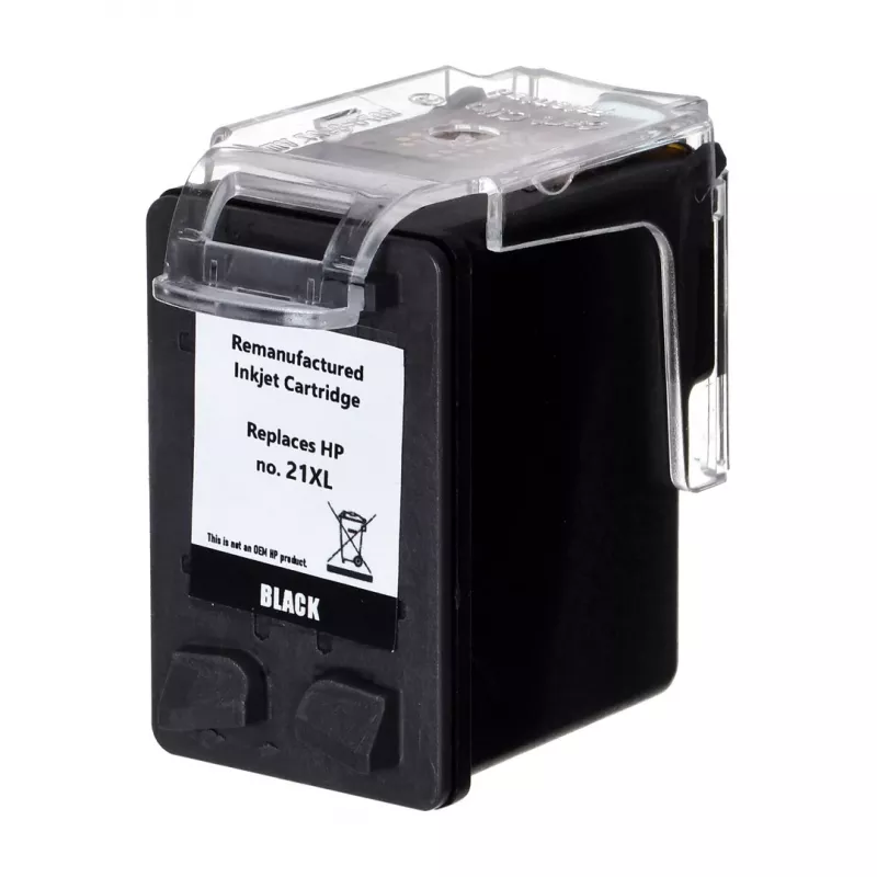 Tinta negra Superbulk B-H21XL para impresoras HP (sustituto de HP 21XL C9351A) estándar