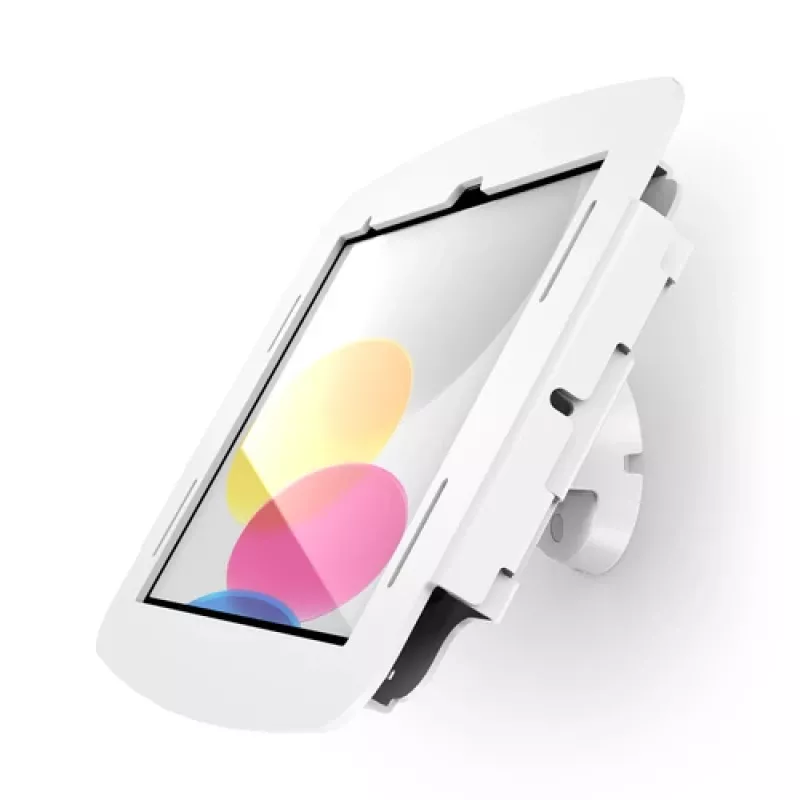Compulocks iPad 10th-11th (A16) Gen Space Enclosure Bow Tilting Wall Mount blanco - kit de montaje (carcasa, soporte de pared inclinable)