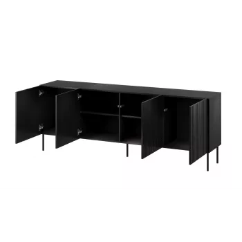 Cómoda Cama ISLA 200x40x75 negro mate