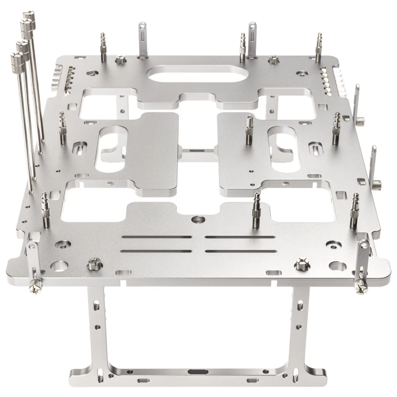Mesa de marco abierta Streacom BC1 V2 plata — soporte ATX, plataforma de prueba y montaje