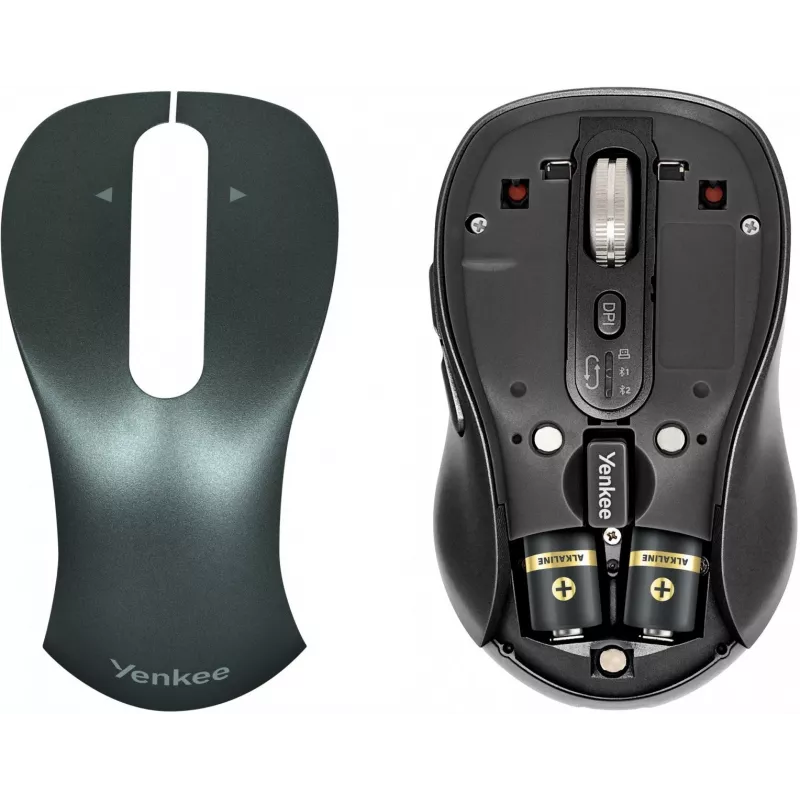 YENKEE YMS 2010BK GYRO Dual ratón inalámbrico, Bluetooth + USB 2,4 GHz