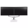 ERGOTRON LX Dual Side-by-Side Arm aluminio pulido plateado