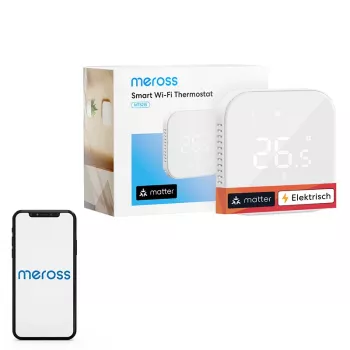 Termostato inteligente Meross MTS215MA (Wi‑Fi, Matter, EU) para el control de la calefacción en casa