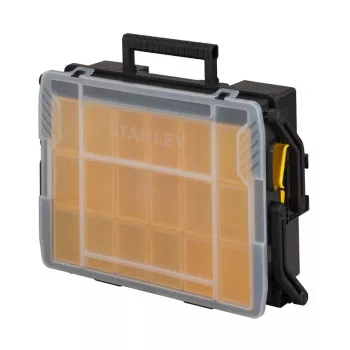 Organizador de piezas pequeñas Stanley Sortmaster Multilevel Organizer negro transparente 400x420x315 mm
