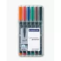 Rotulador permanente Staedtler 318 WP6 negro azul marrón verde naranja rojo