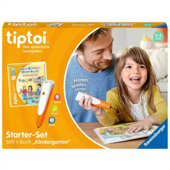 tiptoi Starter-Set: Mein Wörterbilderbuch Kindergarten, libro educativo lápiz y libro de imágenes