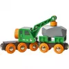 Vagón BRIO Clever Crane Wagon Lift and Load negro verde