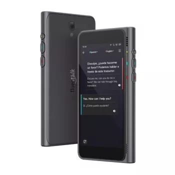 Traductor portátil Timekettle Fluentalk T1 AI — traducción de voz en tiempo real, inalámbrico, compacto