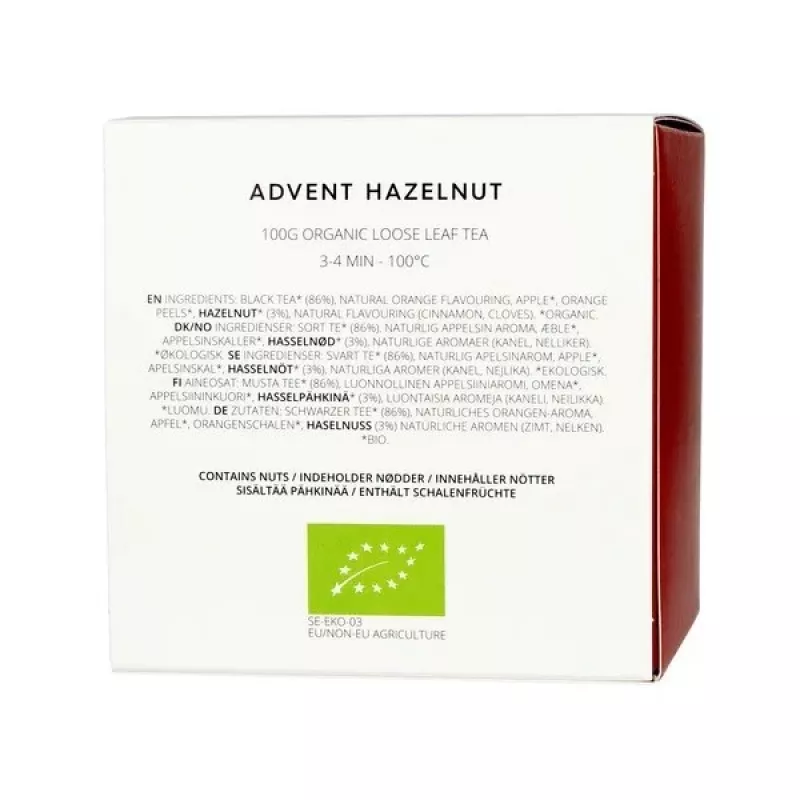 Té negro suelto Advent Hazelnut 100g - Teministeriet