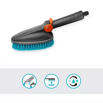 Cleansystem cepillo de mano M duro gris turquesa tiras de plástico blando multiusos