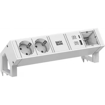 Regleta de enchufes Bachmann DESK2 con 2 tomas CEE 7/3, modelo 902.3213