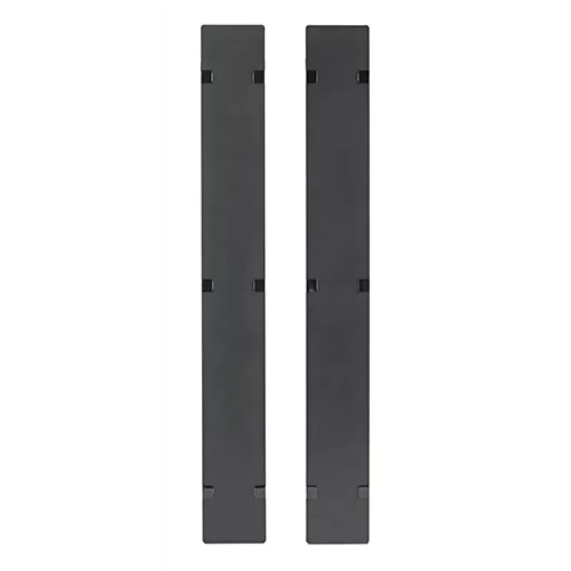 APC NetShelter gestión de cables, gestor de cables vertical, cubiertas abatibles, para NetShelter SX 750 mm An 48U, pack de 2 uds., 109 x 2184 x 13 mm