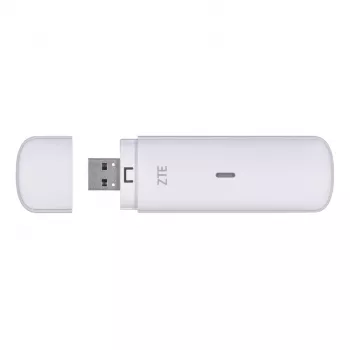 Módem USB móvil ZTE MF833N, formato USB portátil, 4G LTE-FDD/TDD hasta 150 Mbit/s, compatible con HSUPA/2G, ranura microSD, blanco