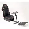 Cockpit de carreras Subsonic SA5681 negro rojo piel sintética malla metal