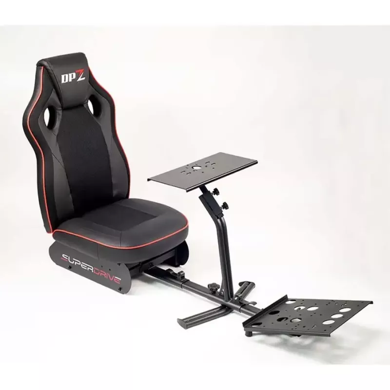Cockpit de carreras Subsonic SA5681 negro rojo piel sintética malla metal