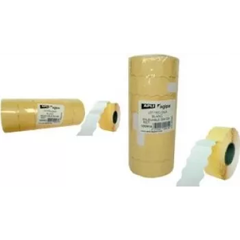 Rollo de etiquetas para etiquetadora de precios agipa 26 x 12 mm blanco compatible con Meto 626/826/1026, 1 pack