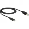 Cable USB DeLOCK 83601 USB 2.0 1 m USB C USB B negro