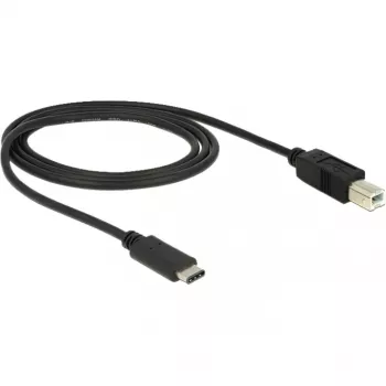 Cable USB DeLOCK 83601 USB 2.0 1 m USB C USB B negro