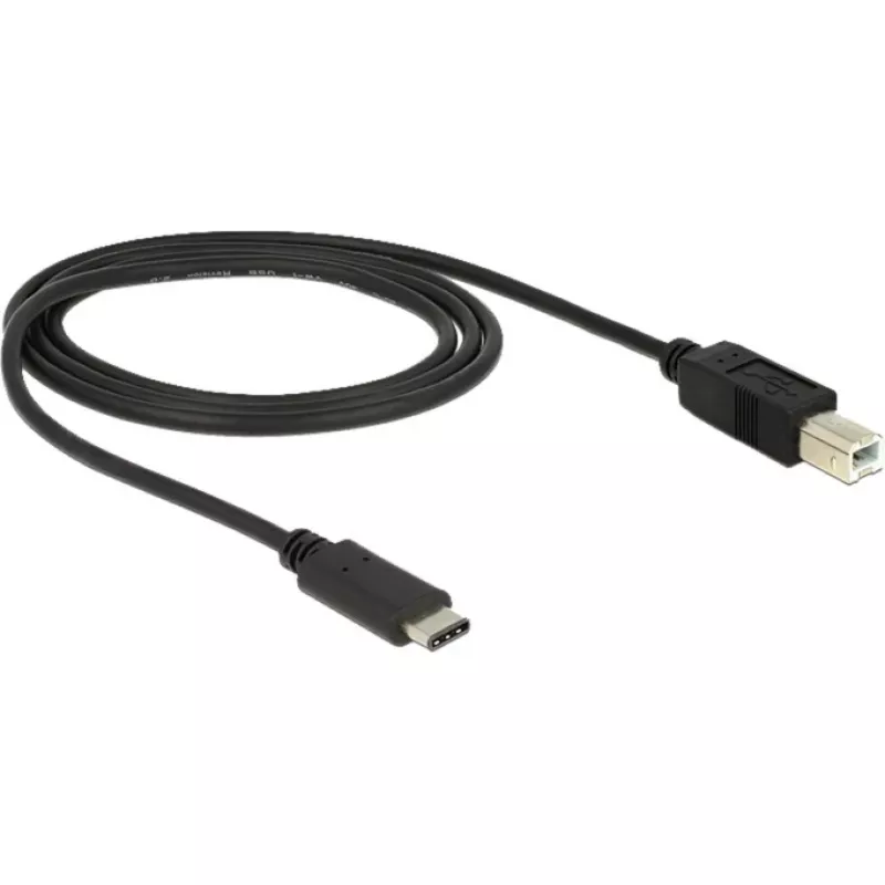 Cable USB DeLOCK 83601 USB 2.0 1 m USB C USB B negro