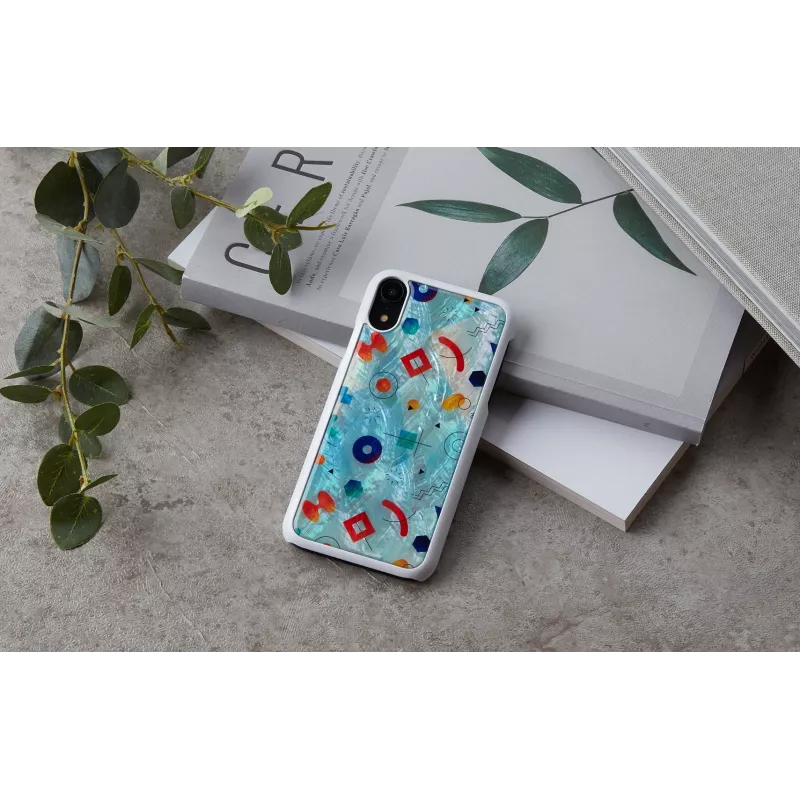 Funda para smartphone iKins para iPhone XR — funda protectora Poppin Rock blanca