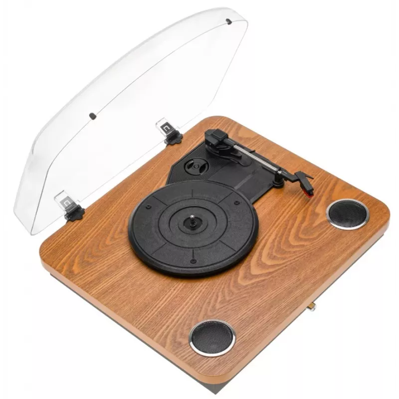 Adler AD 1914e tocadiscos con USB, Bluetooth, 33 1/3 y 45 rpm, cápsula cerámica, altavoces integrados de 2x0,8 W, salida RCA