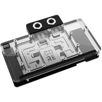 Refrigeración líquida para tarjeta gráfica Alphacool Core RX 9070 XT Hellhound+ Transparent Chrome con backplate