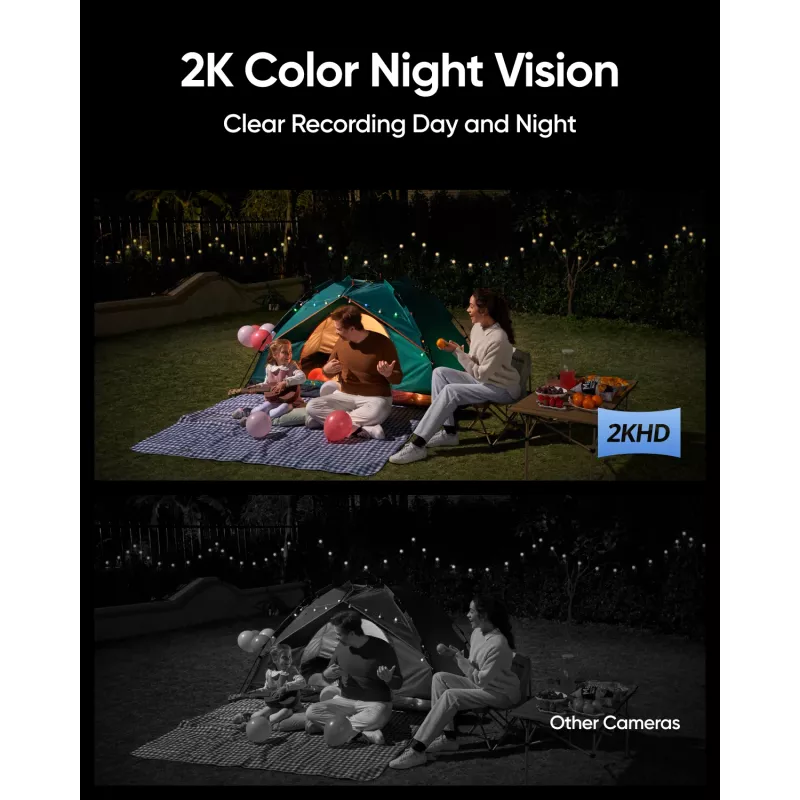 Anker Innovations Eufy Solar Wall Light Cam S120 - cámara de vigilancia de red - resistente a la intemperie - color (día/noche)