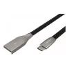 Cable NATEC USB-C/A 2.0 1 m negro metal