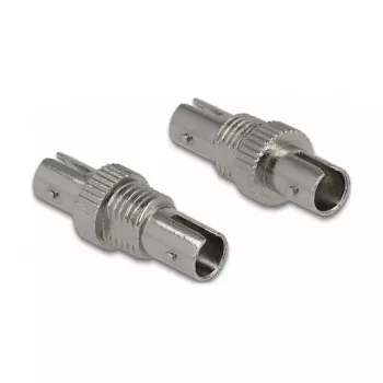 Acoplador de fibra óptica ST simplex hembra a ST simplex hembra metal DeLOCK 86835