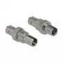 Acoplador de fibra óptica ST simplex hembra a ST simplex hembra metal DeLOCK 86835