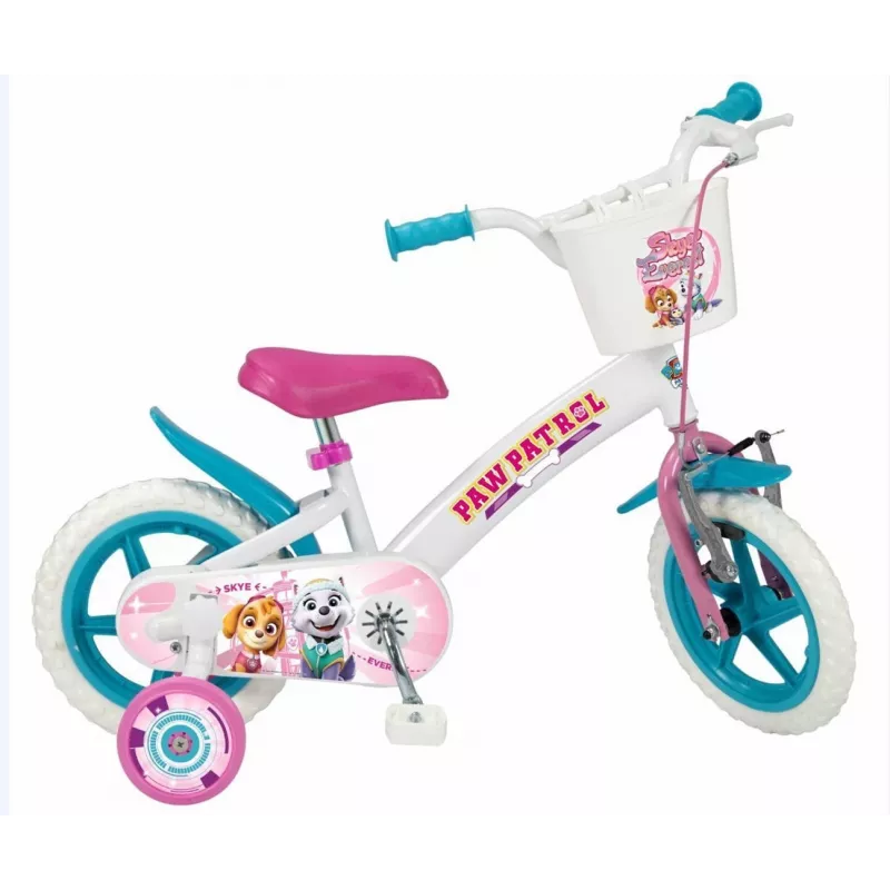Bicicleta infantil TOIMSA 12 inch Paw Patrol blanca 1281 niña